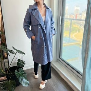 🧥💙Dust Blue Long Trench Coat💙🧥